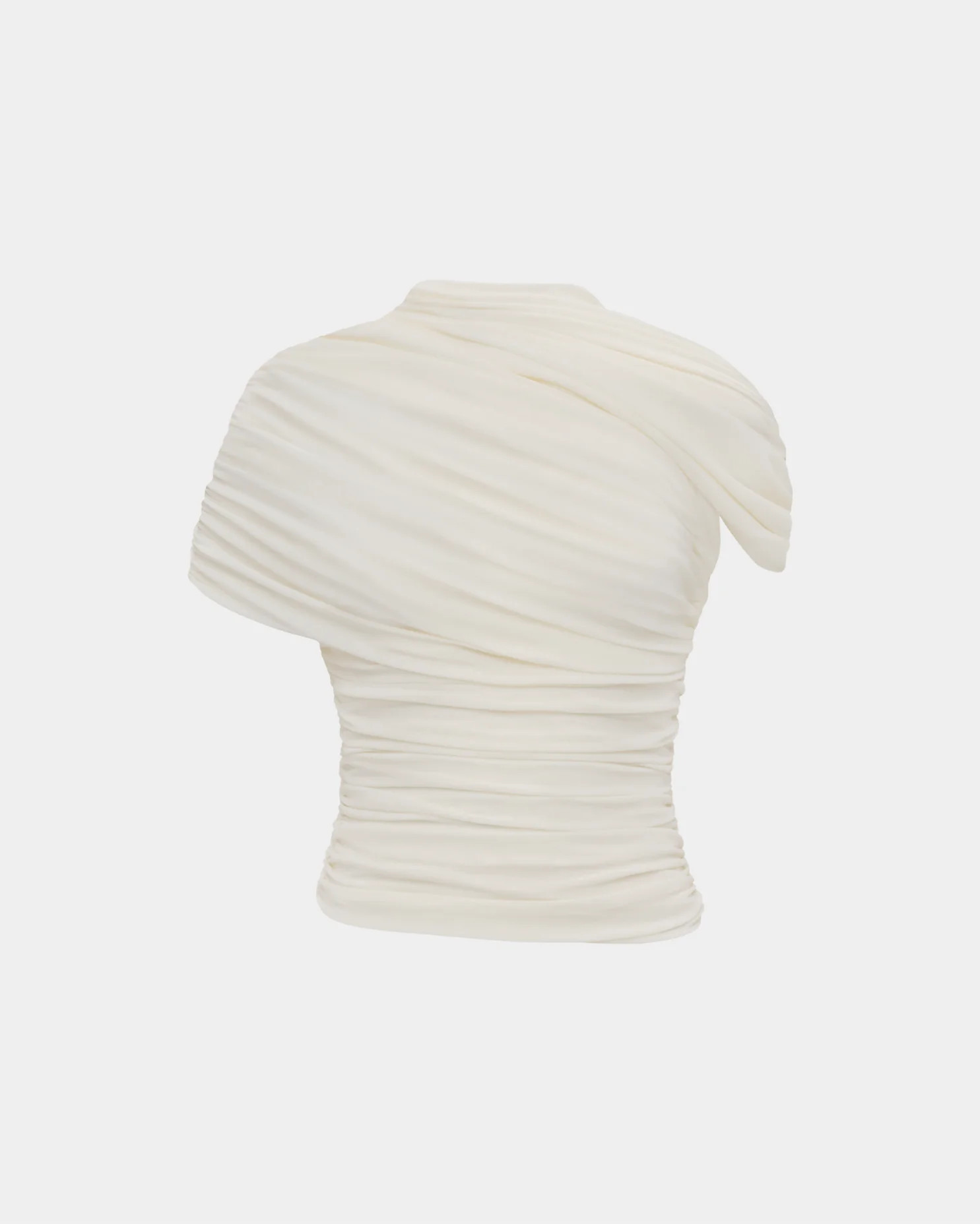 The Draped Shoulder Top - Ivory / S | Heiress Beverly Hills