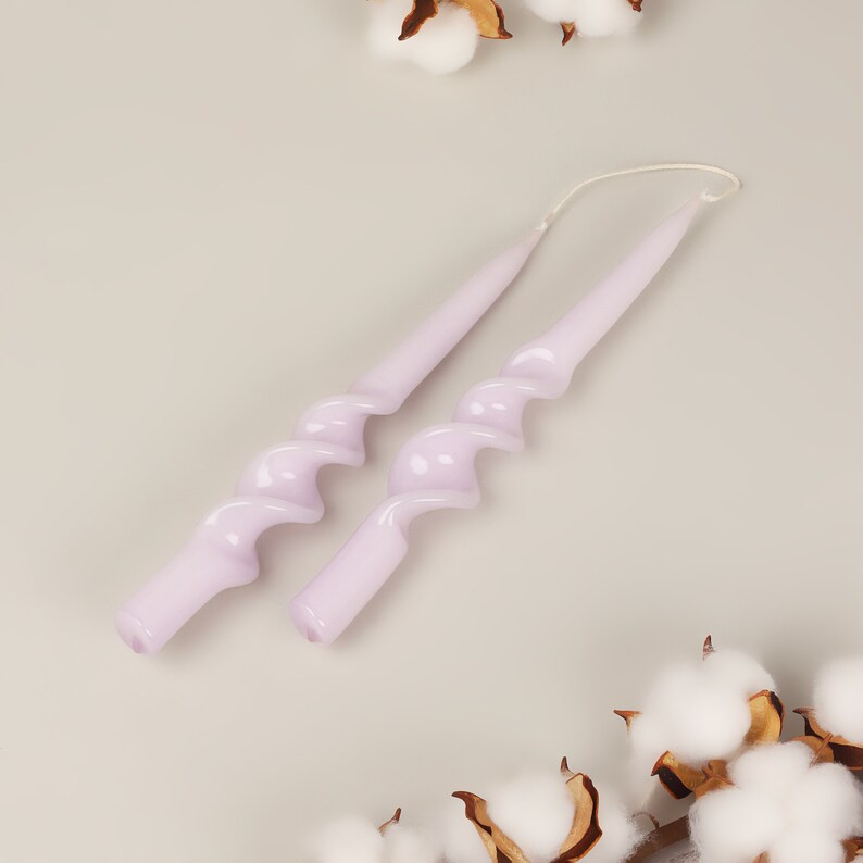 G Decor Set of 2 Pastel Purple 9-inch Spiral Twisted Hand - Etsy UK | Etsy (UK)