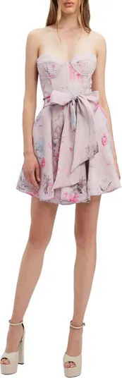 Adaline Floral Corset Strapless Minidress | Nordstrom