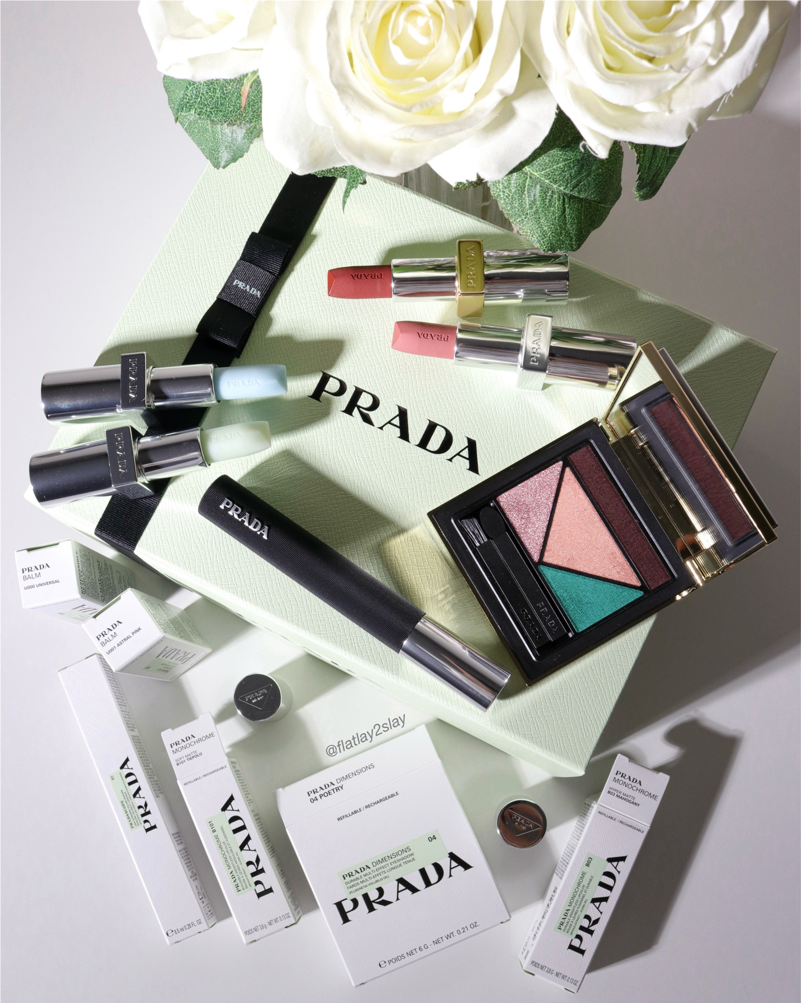 Prada Beauty gifts for that girl 🎀🌟👌🏻 What got your attention? 👀

🍂 Prada Balm lip optimizing care in U000 universal
🎀 Prada Balm lip blushing care in U001 astral pink
🧸 Prada Monochrome soft matte in B101 tiepolo
🥐 Prada Monochrome hyper matte in B03 mohogany
☕️ Prada Dimensions durable multi-effect eyeshadow in 04 poetry
👜 Prada Pradascope lash extending volume mascara in 01 nero

Lip products and eyeshadow palette are refillable 👏🏻

Thank you so much @pradabeauty for sending over this generous and beautiful package! 🎀 So in love with these products! 🥰💖 

*pr samples/gifted

#pradalover #prada #pradamakeup #pradabeauty #makeupcollection #makeupfavorites #makeupmusthaves #beautylover #pinkaesthetics #pinkmakeup #girlyaesthetic #makeupflatlay #beautyphotography #lipbalm #lipoil #lipgloss #luxurymakeup #luxurybeauty #косметикалюкс #бьюти #бьютиобзор #glossylips #thatgirl #girlythings #makeupvanity

#LTKHoliday #LTKBeauty