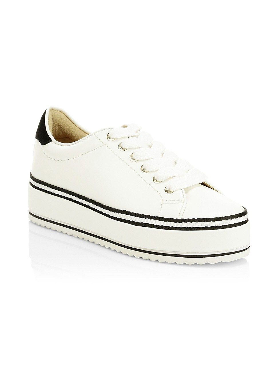 Joie Women's Dabnis Leather Flatform Sneakers - White - Size 11 | Saks Fifth Avenue