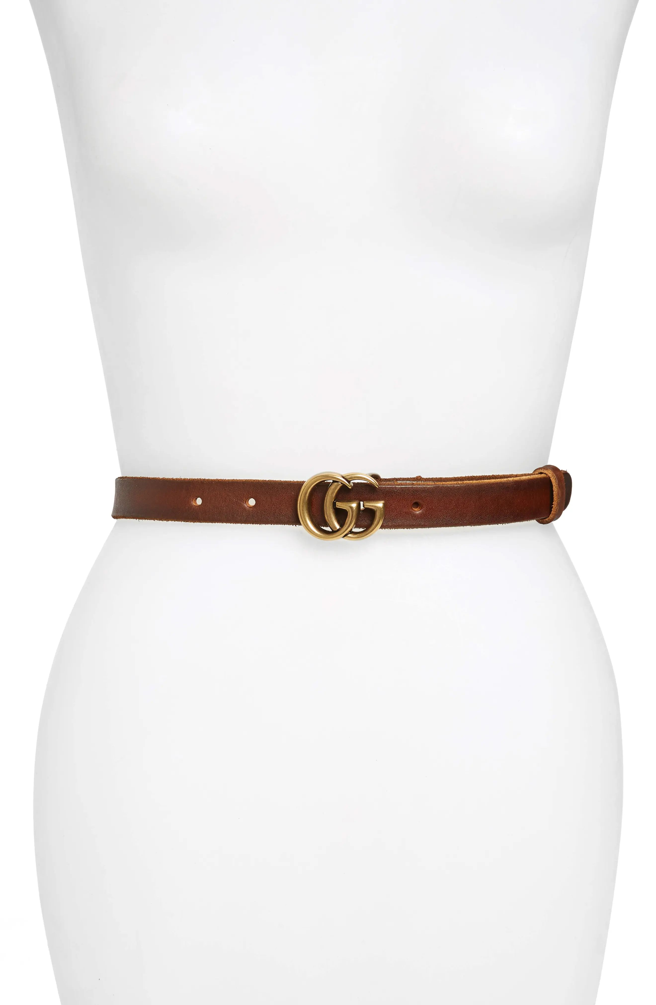 Women's Gucci Leather Belt, Size 90 - Cuir | Nordstrom