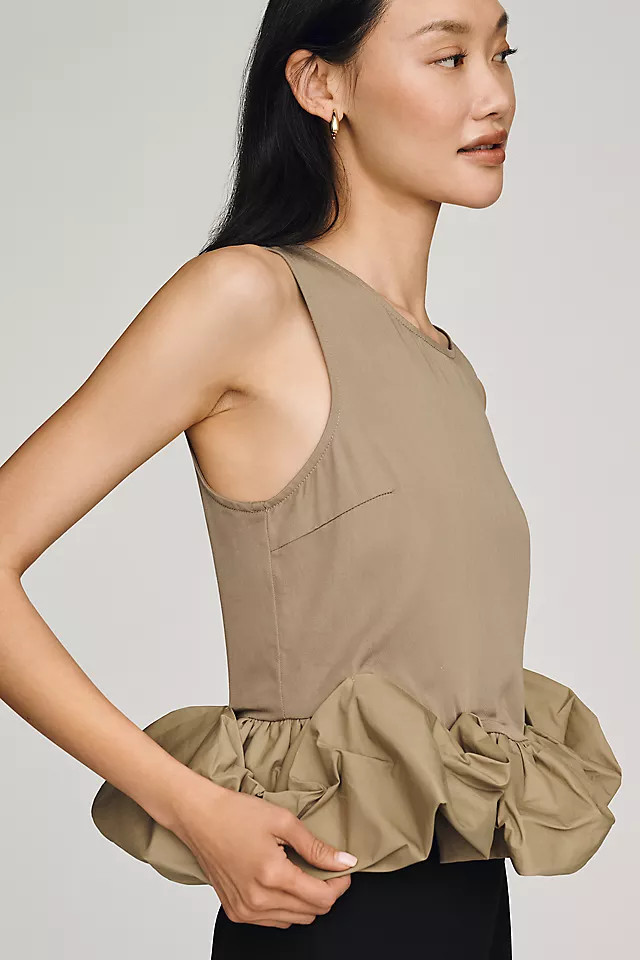 Siempre x Anthropologie Ruffle Hem Top | Anthropologie (US)