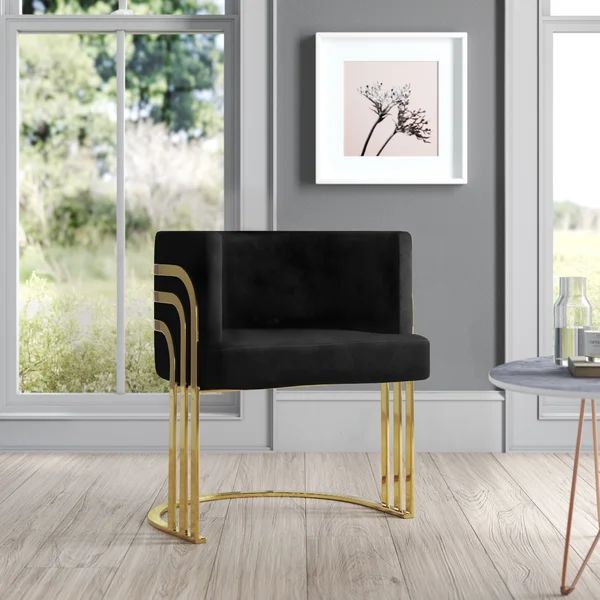 Amit 25'' Wide Velvet Barrel Chair | Wayfair North America
