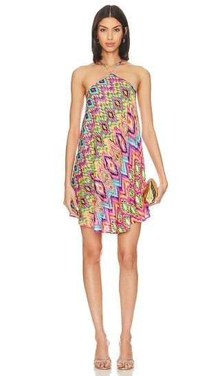 Miami Sorbet Halter Neck Babydoll Dress in Multicolor | Revolve Clothing (Global)