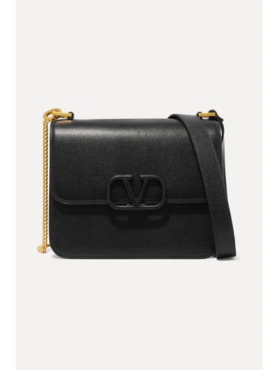 Valentino Garavani VSLING large textured-leather shoulder bag | NET-A-PORTER (UK & EU)