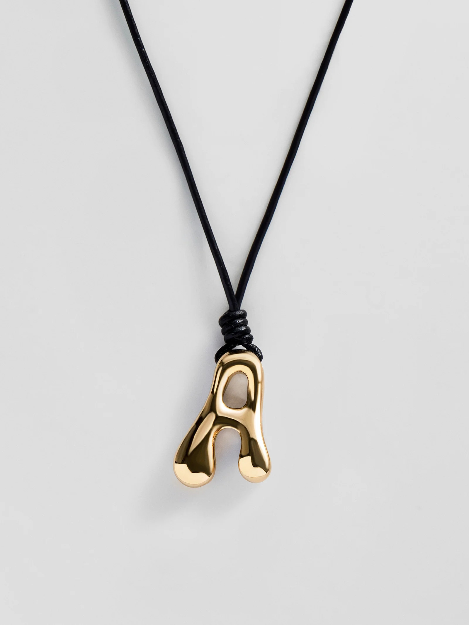 Cord Initial Necklace - Gold | BaubleBar