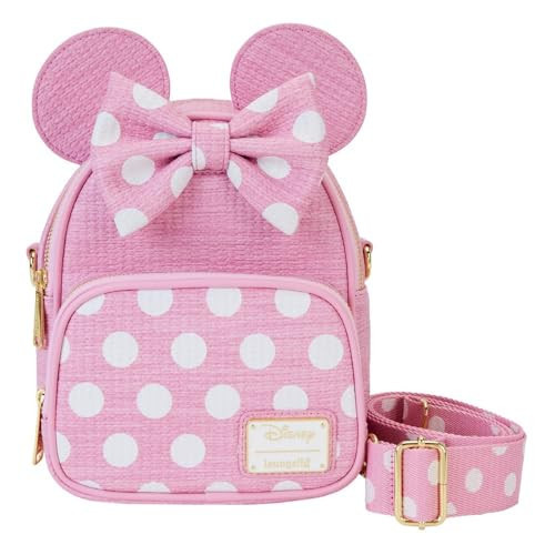 Loungefly Disney Minnie Straw MINI Convertible Bag | Amazon (US)