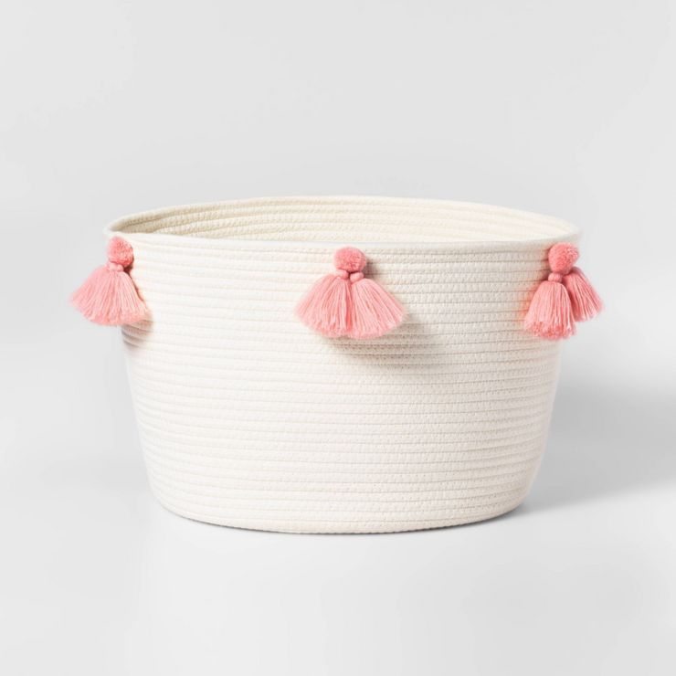 Coiled Rope Basket with Tassels - Pillowfort™ | Target