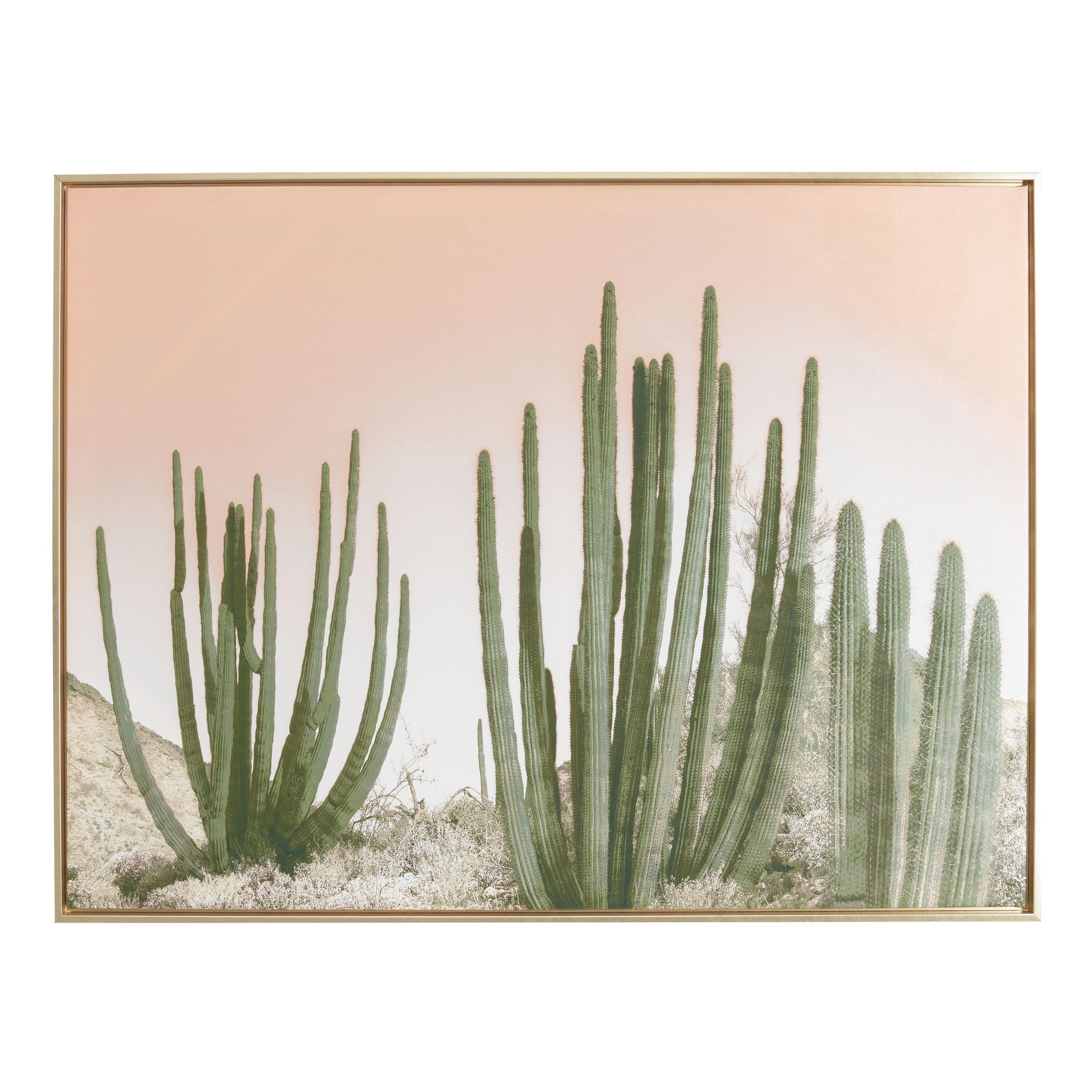 Cactus with Gold Frame | World Market
