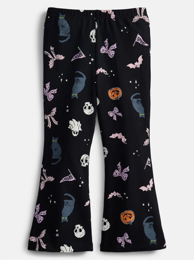 Toddler Girls' Halloween Flare Leggings from Way To Celebrate, Sizes 12M-5T | Walmart (US)