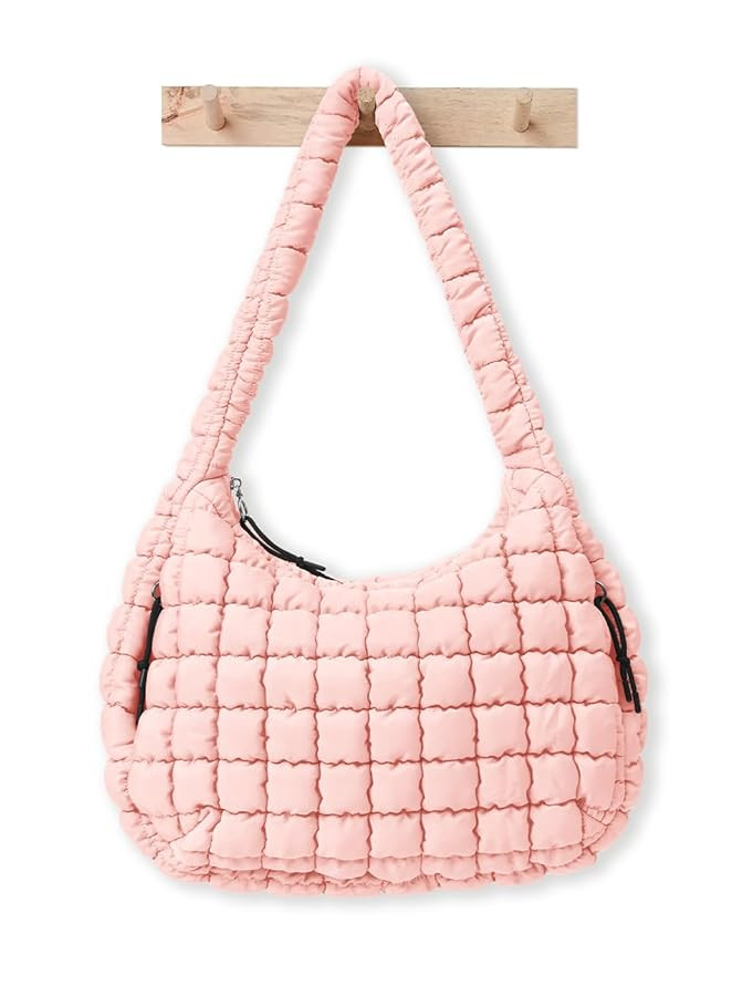 Womens' Lightweight Quilted Carryall GYM Tote Bag Puffer Crossbody Bag Soft Puffy Boho Handbags B... | Amazon (US)