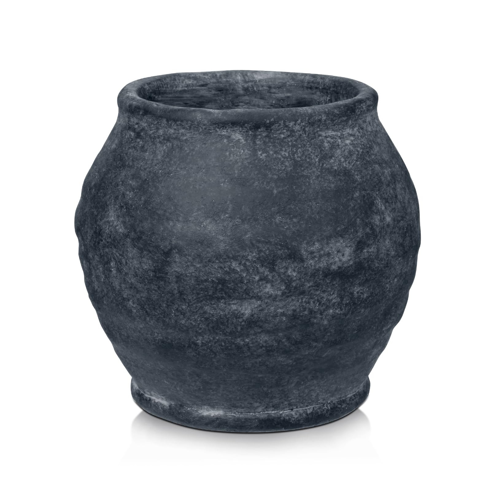 Briful 5.91'' Large Ceramic Rustic Vase Shabby Vintage Textured Vase, 4.72'' Wide Mouth Pampas Ja... | Amazon (US)