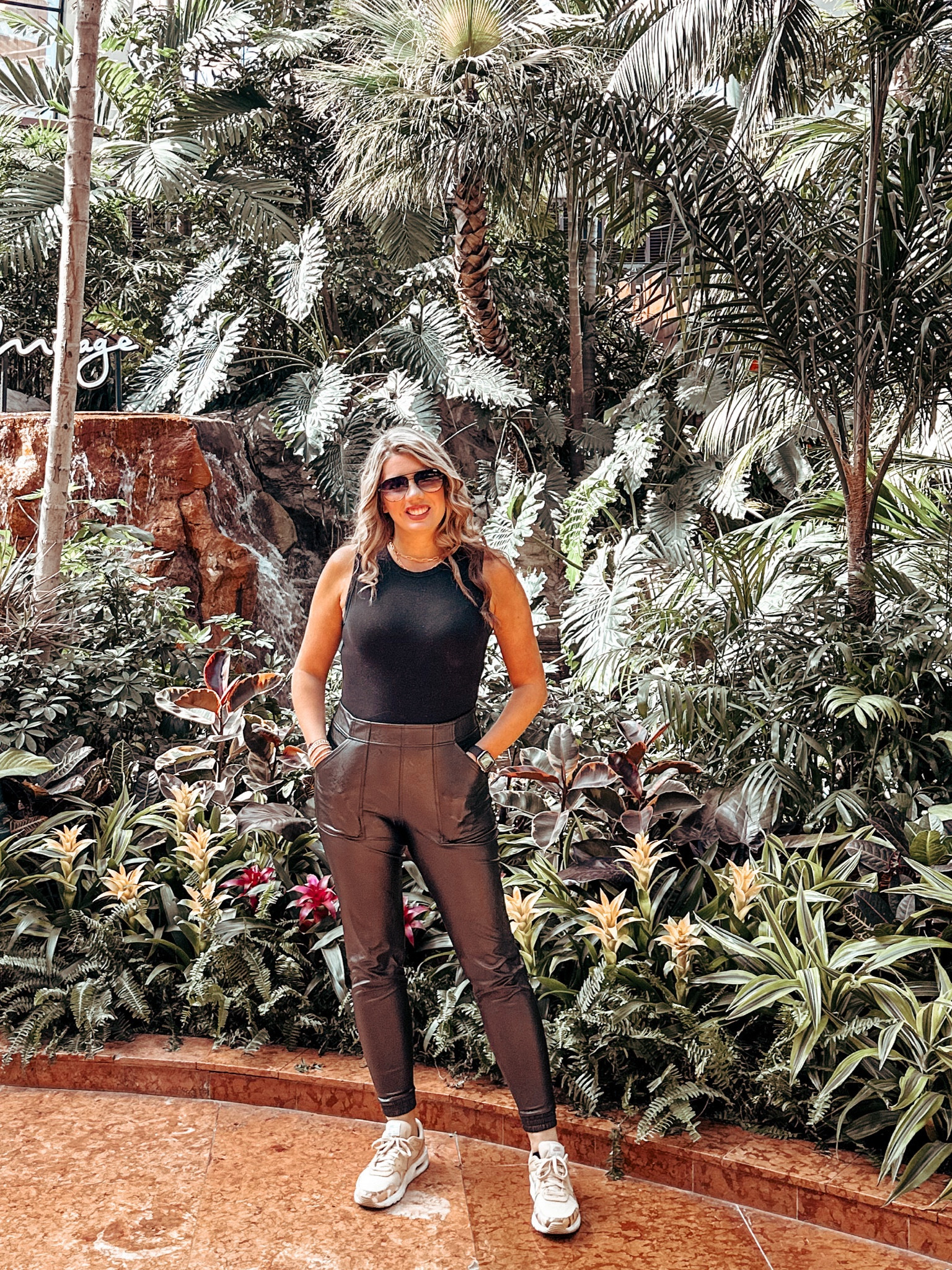 My leather joggers are on sale right now!! These are so versatile! I’m wearing a large in them. 30% off!! #spanx #leatherjoggers #spanxclothing #vacationstyle 

#LTKsalealert #LTKtravel #LTKU