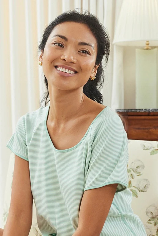 Pima Nightgown in Parisian Green | Lake Pajamas