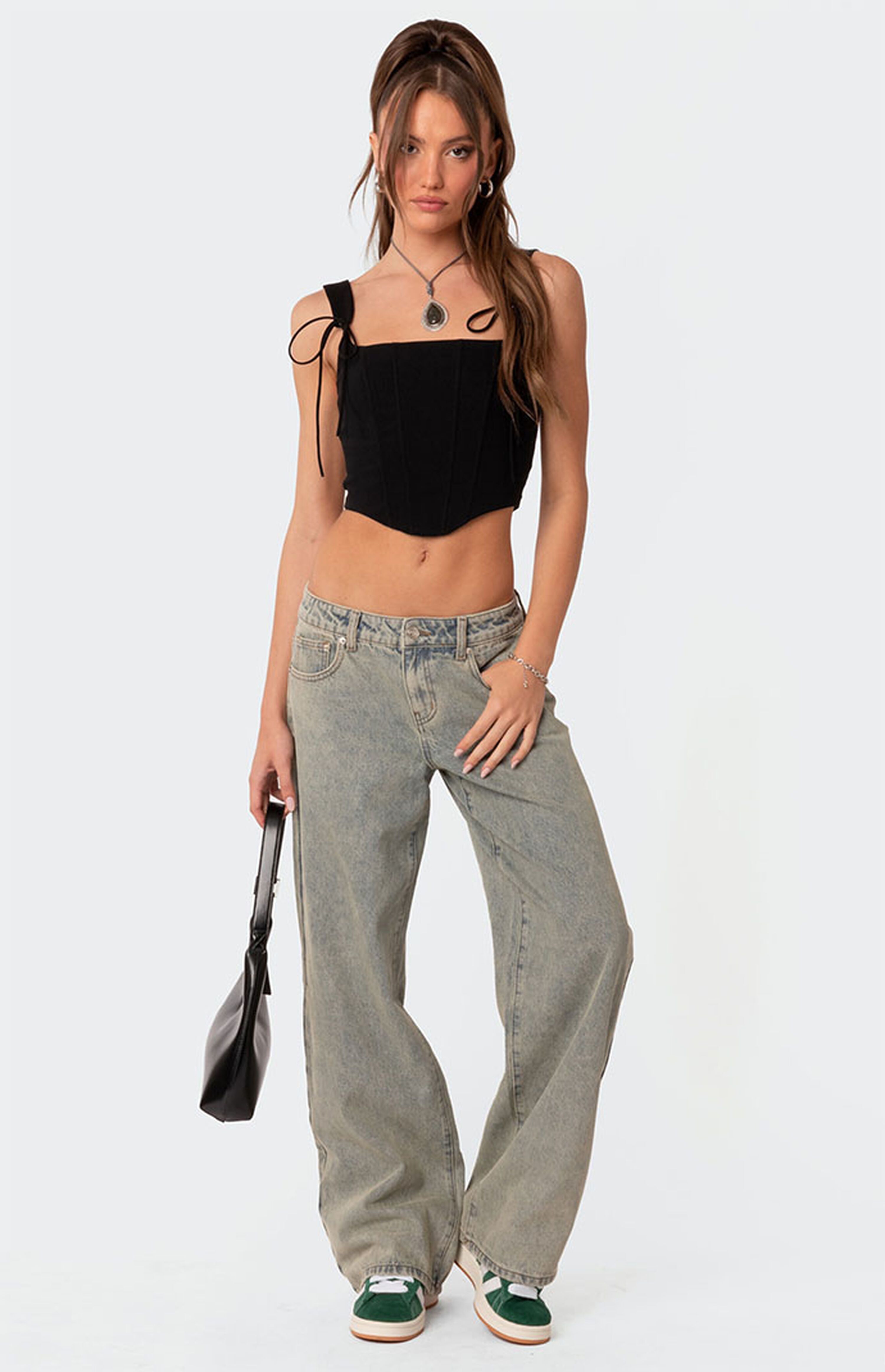 Edikted Magda Low Rise Acid Wash Jeans | PacSun