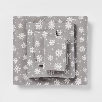 Holiday Pattern Flannel Sheet Set - Threshold™ | Target
