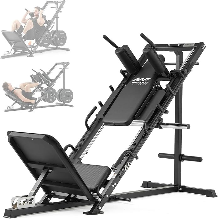 Mikolo Leg Press Hack Squat Machine Combo, Leg Press Machines for Home Gym with Linear Bearing, H... | Amazon (US)