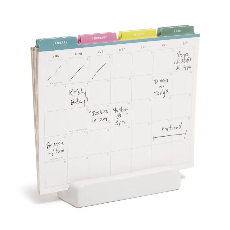 U Brands 2023 Dated 12 Month Desktop Calendar 8.3"x6.3" - Geo Brights | Target