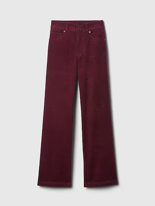 High Rise Corduroy Stride Wide-Leg Pants | Gap (US)