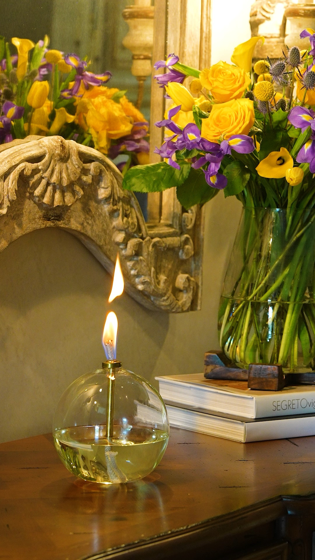  Beautiful oil burning glass globe. Throwback from the 60s-70s. I used an alcohol to light this one. #justjeannie #homedecor

#LTKhome #LTKfindsunder50