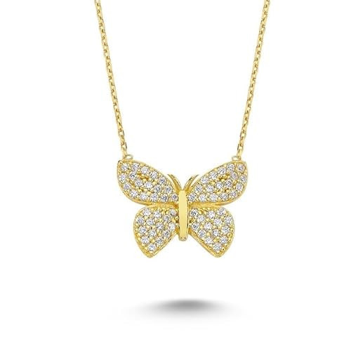 Elegant Gold Zircon Butterfly Necklaces for Women - Premium 18K Gold Plated Butterfly Necklace - Exquisite Butterfly Necklace Silver - Stylish and Timeless Design for Every Occasion | Amazon (US)