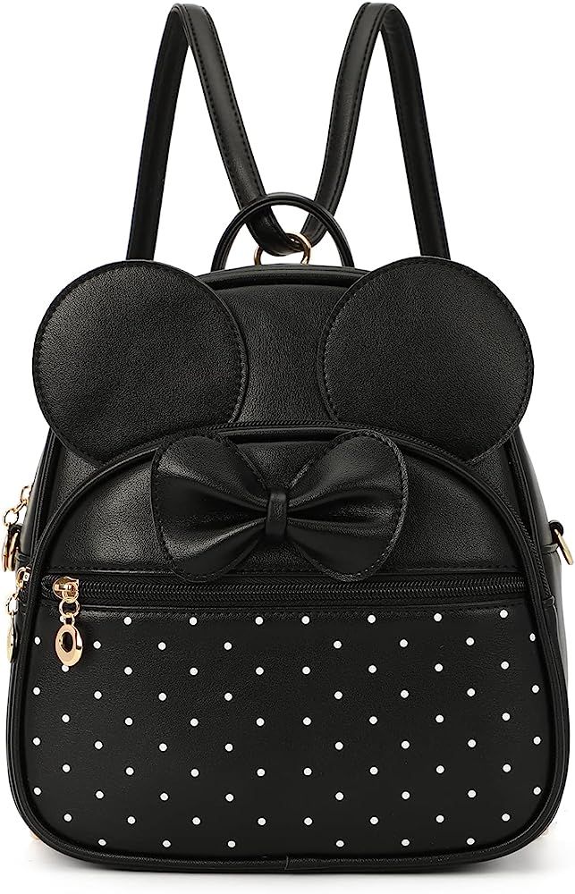 KL928 Girls Mini Backpack Bowknot Polka Dot Cute Daypacks Convertible Shoulder Bag Purse for Women ( | Amazon (US)