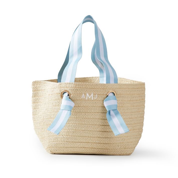 Ribbon Straw Beach Tote | Mark and Graham