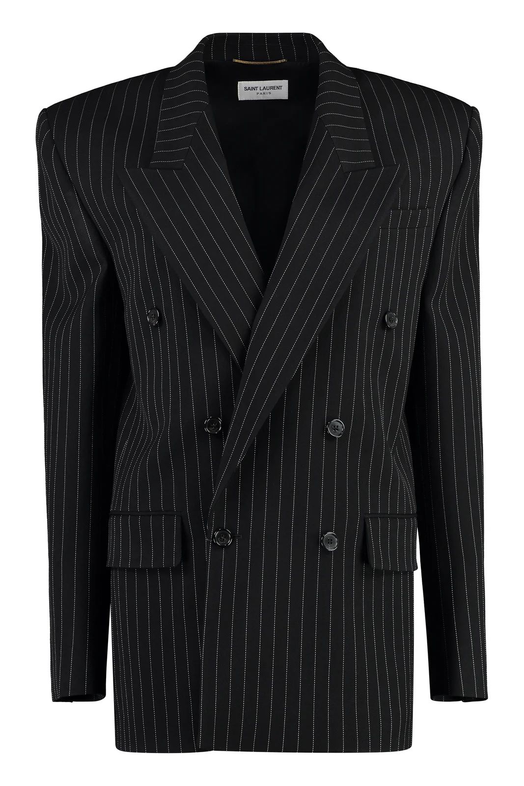Saint Laurent Double-Breasted Striped Blazer | Cettire Global