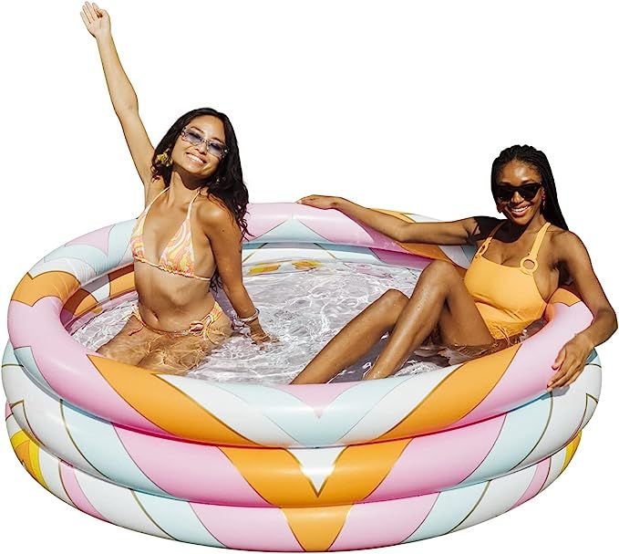 Funboy X Malibu Barbie Luxury Inflatable Summer Dream Kiddie Pool, Perfect For A Summer Pool Part... | Amazon (US)
