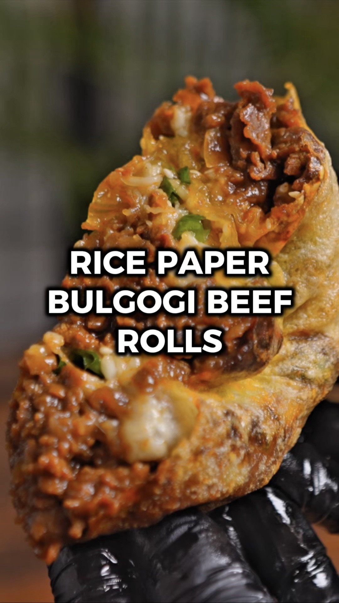 Rice paper burger rolls have been all over my feed lately, and I have to give major props to whoever started that trend because it's genius. I took that idea and ran with it in the only way I know how: bulgogi rice paper rolls!! 🙌

Sweet and savory beef, melty mozzarella, fresh scallions, and nutty sesame seeds all wrapped up in a super crispy rice paper shell. This combo is SO good, I can't even explain it. 🤯

This is an absolute must-try, for real!

Would you try it? Let me know in the comments what you think if you do! 🙌

INGREDIENTS
8 oz beef rib eye (thinly sliced)

- Amazon doesn’t carry pre-sliced beef like I used so I couldn’t link it here, but if you have an Asian market nearby, they should have thin sliced hot pot style beef, which is perfect. Otherwise, you can just get normal beef and slice it yourself.

1/4 onion (sliced)
1 cup bulgogi sauce
2 sheets rice paper
2 eggs (beaten)
1/3 cup mozzarella (shredded)
1 scallion (chopped)
1 tbsp sesame seeds
vegetable oil (for cooking)

INSTRUCTIONS
1️⃣ Combine the bulgogi sauce, beef slices, and onion in a freezer bag, making sure everything gets well coated. Let it marinate in the fridge for 2 hours.
2️⃣ Using tongs, transfer the beef and onions (but not all the excess sauce) into a large frying pan over medium heat. Cook until the remaining juices reduce, then move everything to a plate.
3️⃣ Pour the beaten eggs into a pan wide enough to fit your rice paper sheets. Dip both sides of each sheet in the egg, laying them on a cutting board so they overlap by about a third.
4️⃣ Arrange the cooked beef in a line down the center of the rice paper, then top with the mozzarella, scallions, and sesame seeds.
5️⃣ Fold the sides of the rice paper over the filling like you would an enchilada — peel carefully from the cutting board if it's sticking. Seal the ends and roll the whole thing up like a cinnamon roll.
6️⃣ Place the roll in the air fryer, brush or spray with vegetable oil, and cook for 8 to 10 minutes.
7️⃣ Enjoy!

#LTKfoodie #LTKHome