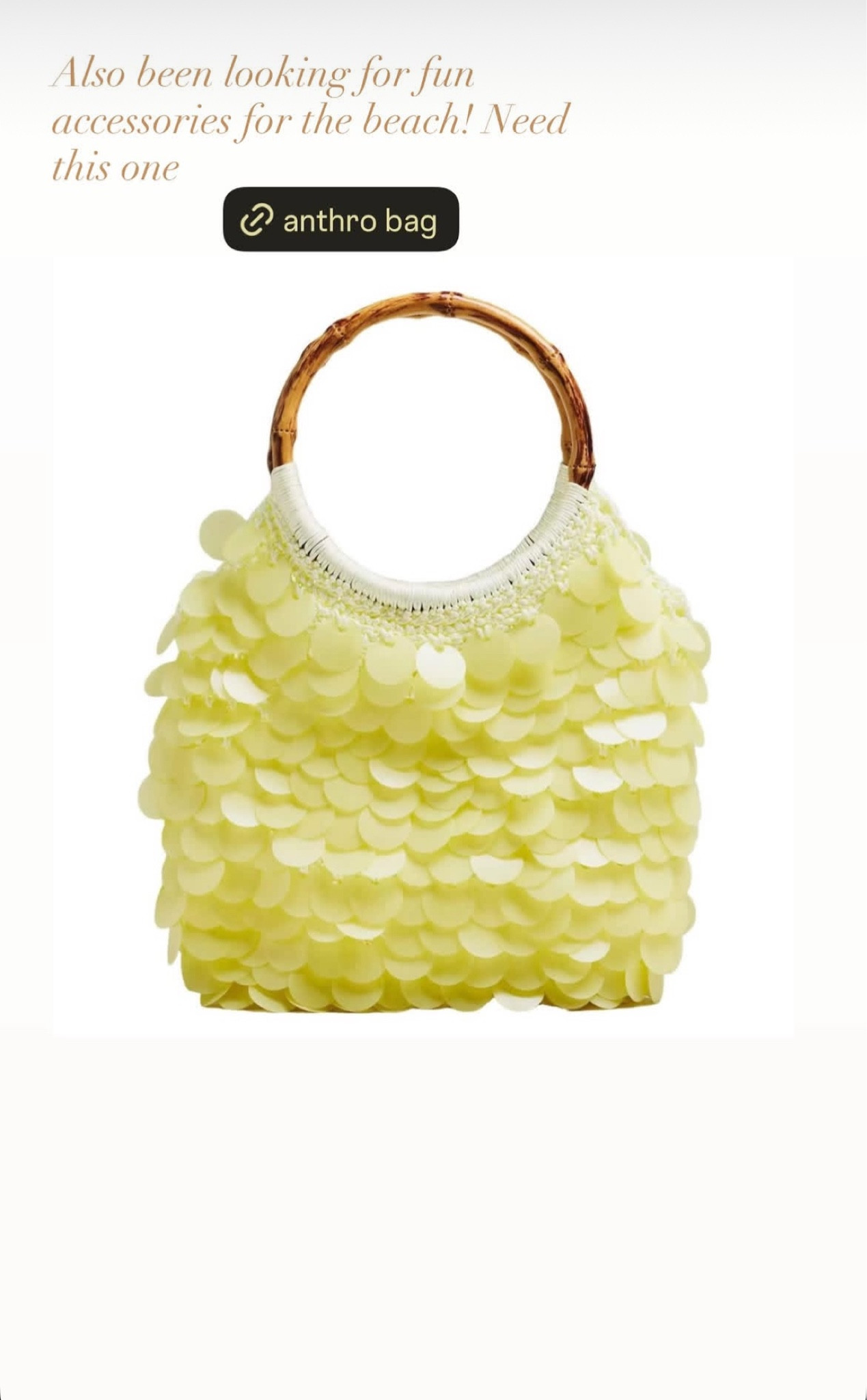 Loving this bag for summer!! So fun to dress up an outfit 