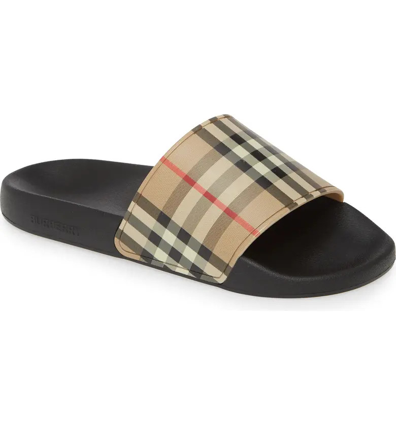Burberry Furley Vintage Check Slide Sandal | Nordstrom | Nordstrom