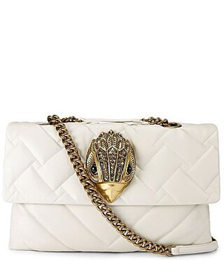 Kurt Geiger London Macro Kensington Leather Crossbody Shoulder Bag - White | Dillard's