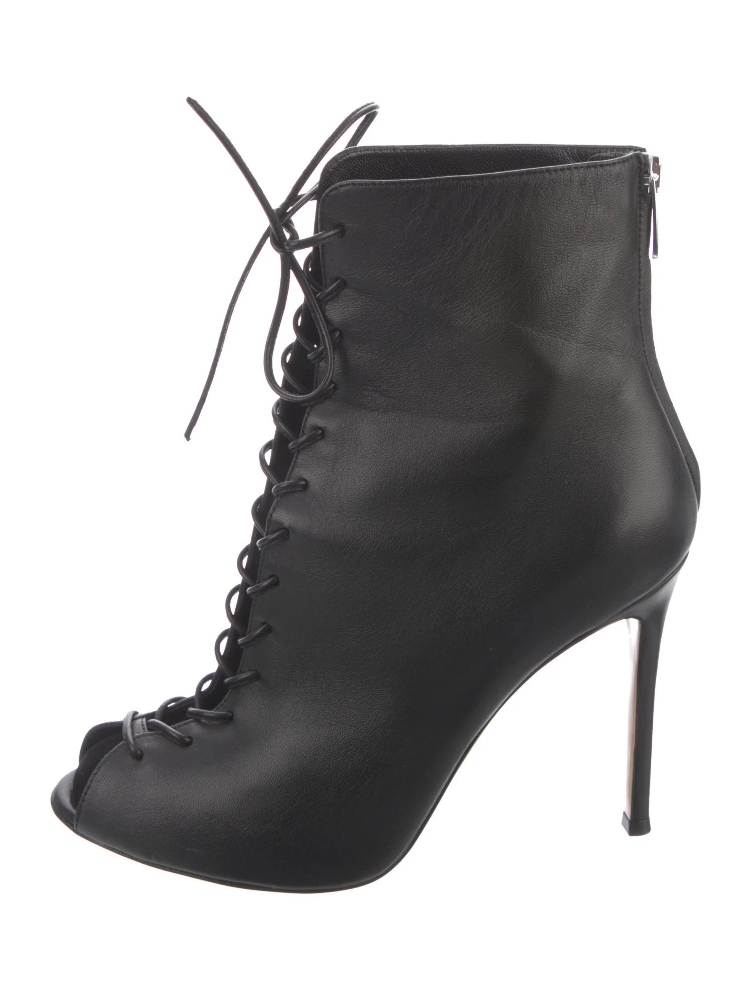 Gianvito Rossi Leather Lace-Up Boots - Black Boots, Shoes - GIT123884 | The RealReal | The RealReal