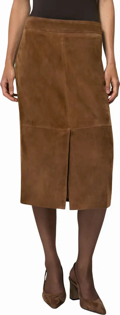 Miley Goatskin Suede Midi Skirt | Nordstrom