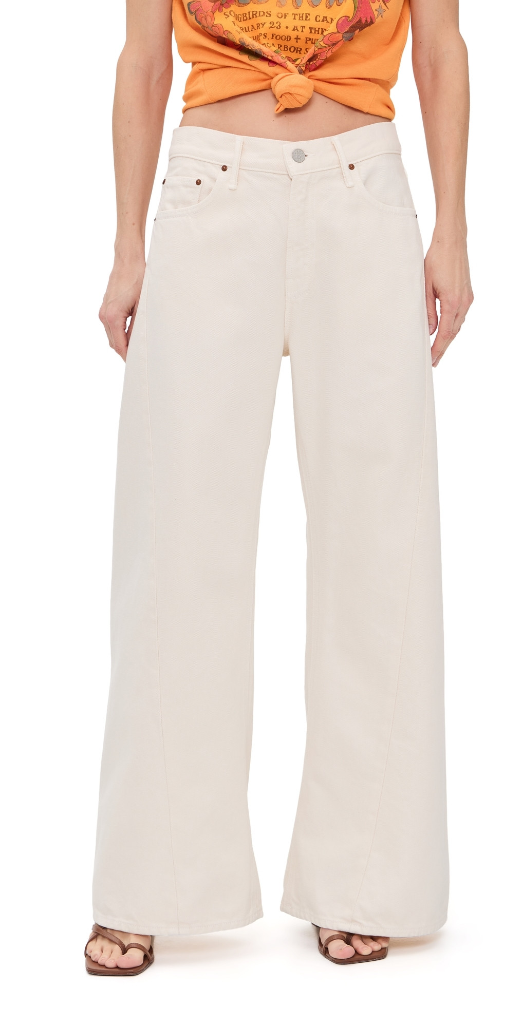 MOTHER Petite Lil Lemon Twist Sneak Jeans Nat-natural 24 | Shopbop
