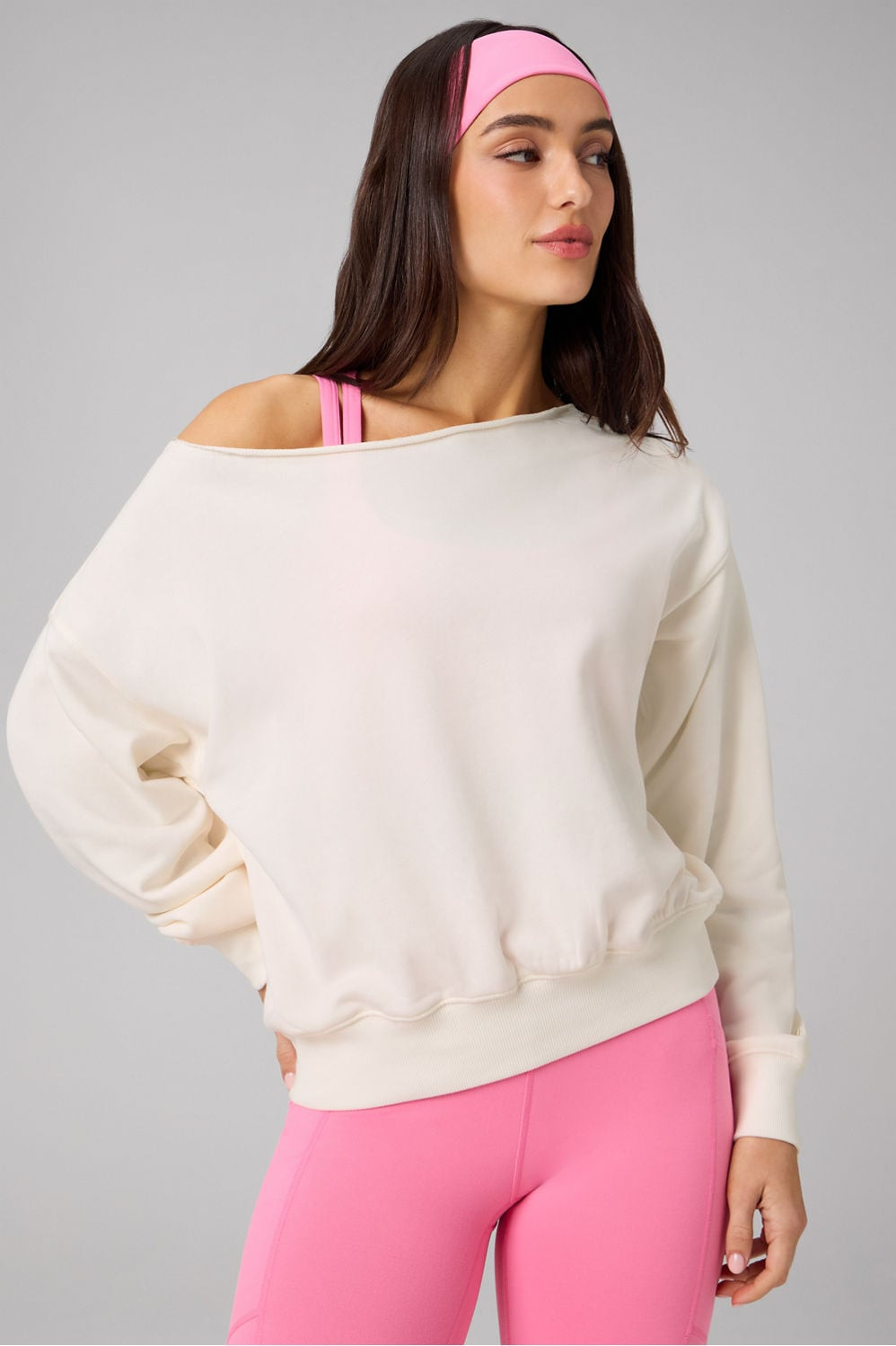 Year Round Terry Off Shoulder Sweatshirt | Fabletics
