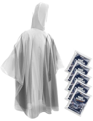Hagon PRO Disposable Rain Ponchos for Adults (5 Pack) | Amazon (US)
