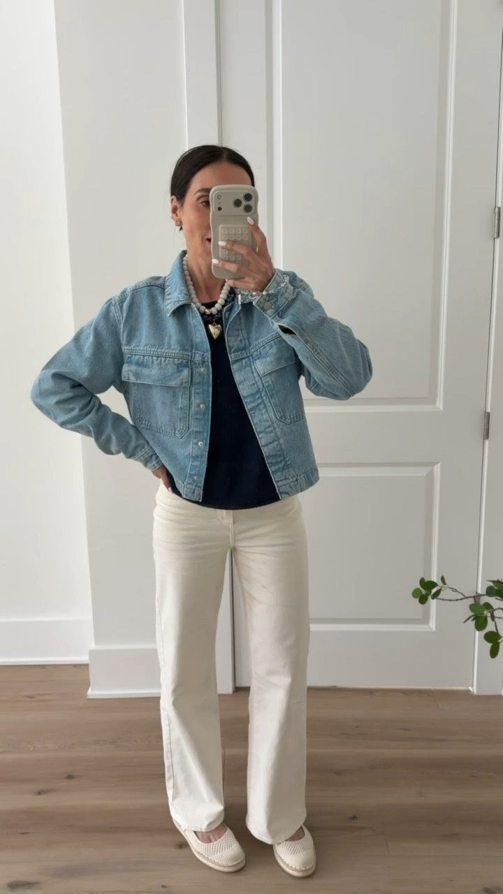 Look for less from Target, FRAME inspired denim jacket, jean jacket, spring jacket, anna monteiro, annbrstyle

#LTKootd #LTKOver40