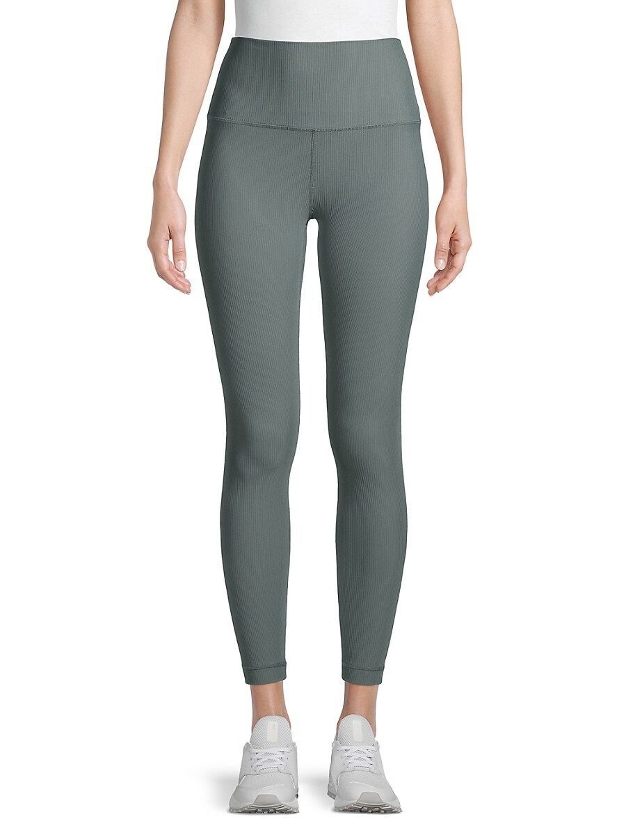 90 Degree by Reflex Women's Interlink Rib High-Rise Leggings - Sage - Size S | Saks Fifth Avenue OFF 5TH