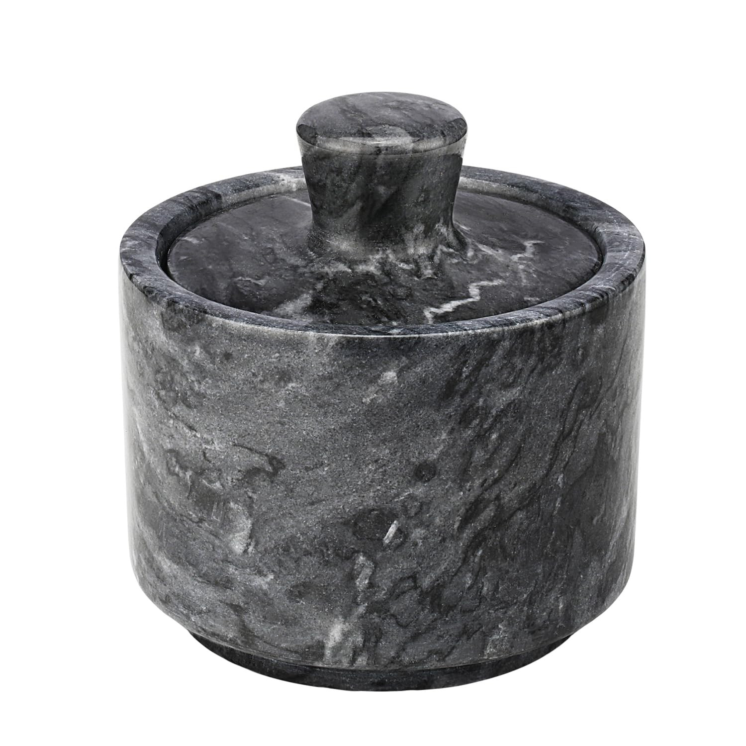 Amazon.com: Flexzion Marble Salt Cellar with Lid, Multi-Purpose Marble Container for Salt, Pepper, Paprika and Powdered Herbs, Salt Containers for Countertop, Box for Jewelry, Watches & Accessories (Black) : Home & Kitchen | Amazon (US)