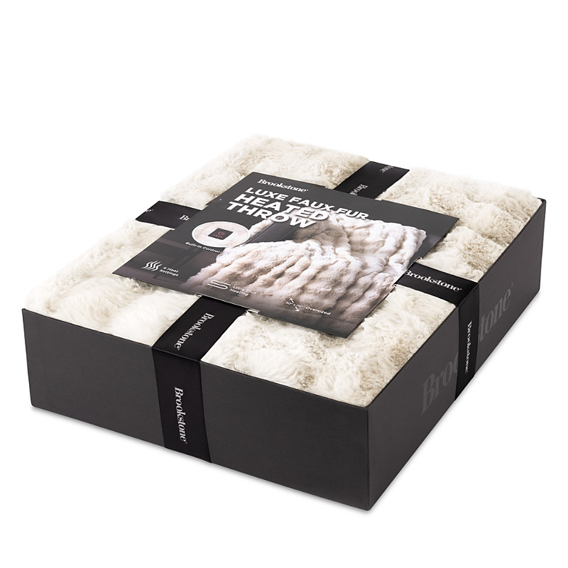Brookstone Luxe Faux Fur Heated Throw Blanket - Exclusive | Bloomingdale's (US)