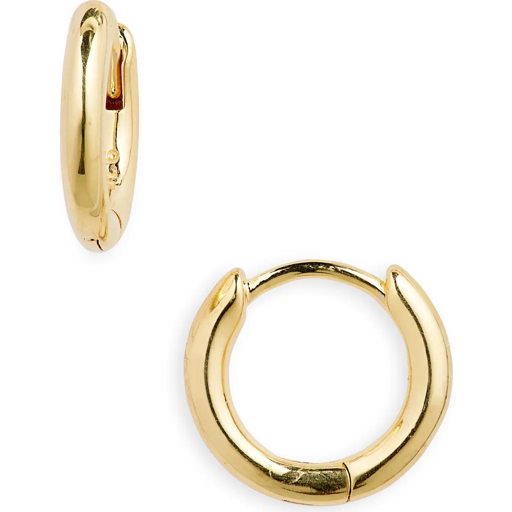 Madewell Demi-Fine Huggie Hoop Earrings in 14K Gold at Nordstrom | Nordstrom