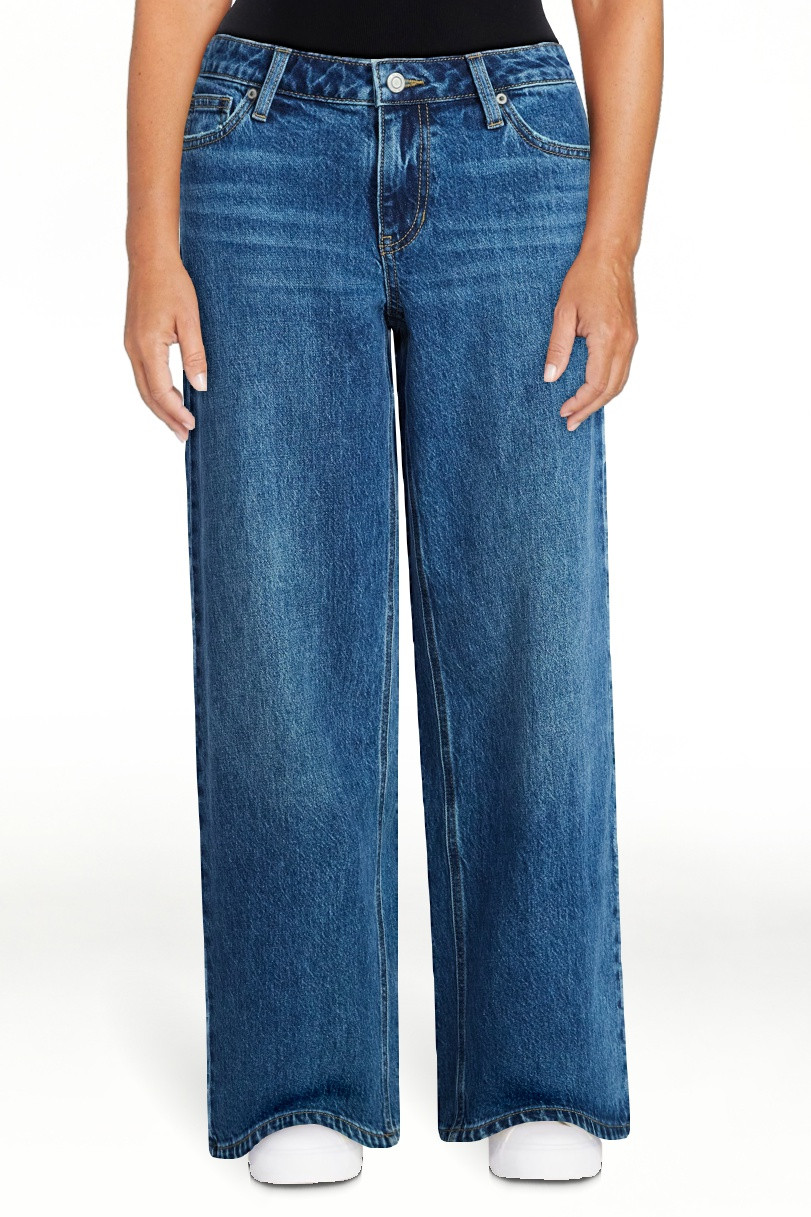 No Boundaries Mid Rise Baggy Jeans, 29", 31", 33" Inseams, Women'sand Women's Plus Sizes 00-24W | Walmart (US)