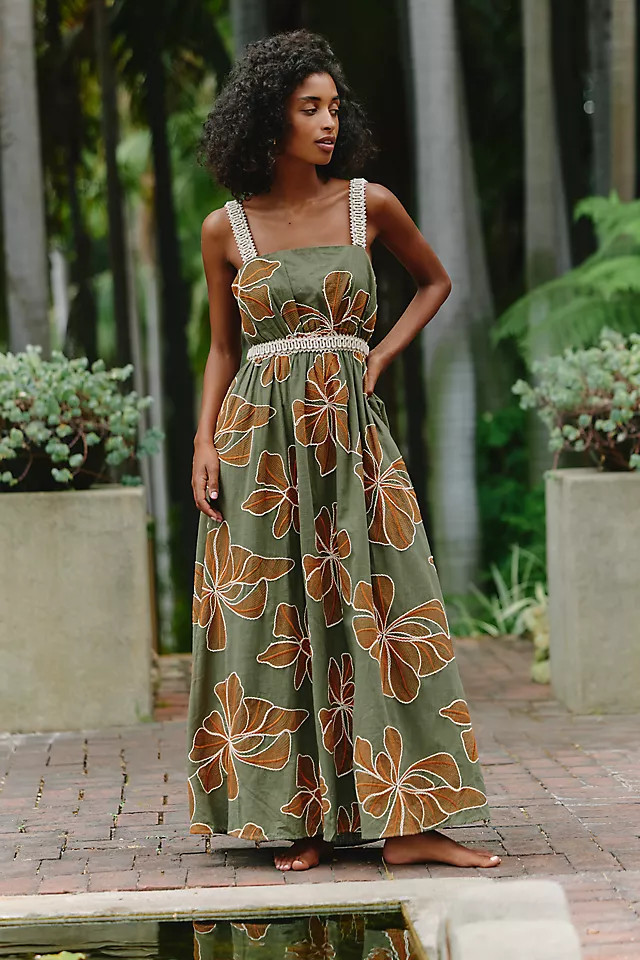Embroidered Cutout Dress | Anthropologie (US)