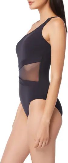 BLEU by Rod Beattie Don't Mesh with Me One Shoulder One-Piece Swimsuit | Nordstrom | Nordstrom