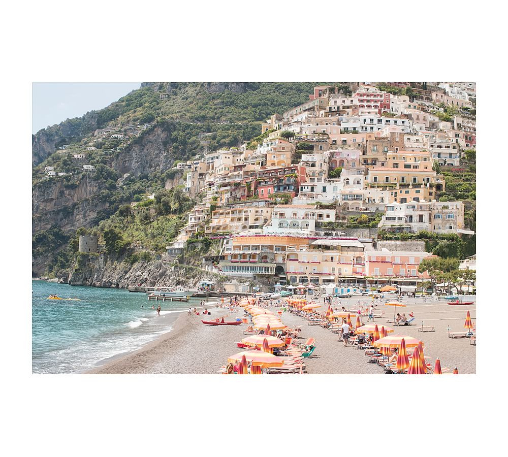Beach Days in Positano Framed Print by Rebecca Plotnick | Pottery Barn (US)
