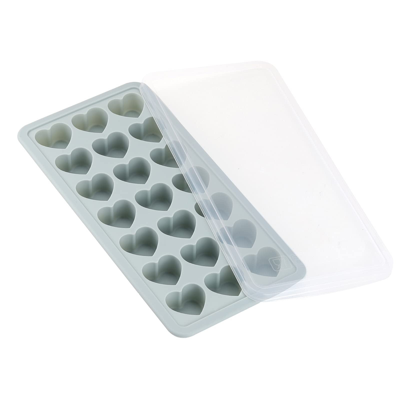 Heart Shaped Ice Cube Trays with Lid, Chocolate Mold, Easy Release Ice Trays, 21-Cavity Silicone ... | Amazon (US)