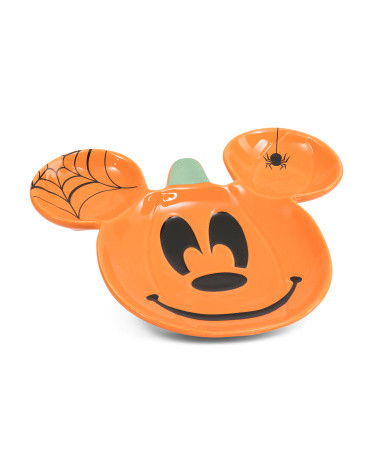 12in Ceramic Halloween Pumpkin Tray | TJ Maxx